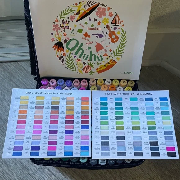 Ohuhu Honolulu Markers (120 Colors-Brush and Fine Tip) - Picture 2 of 3